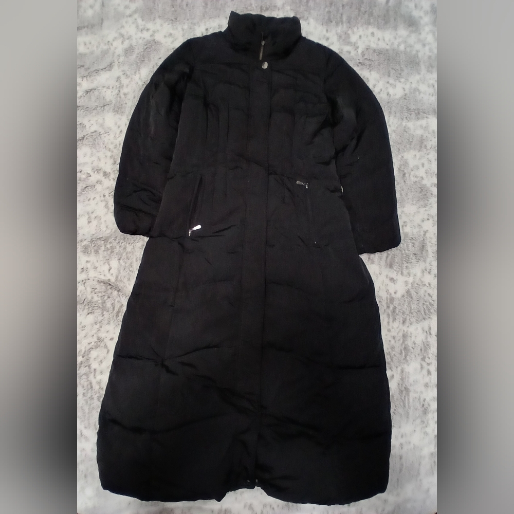 Women's Black Long Puffer Coat